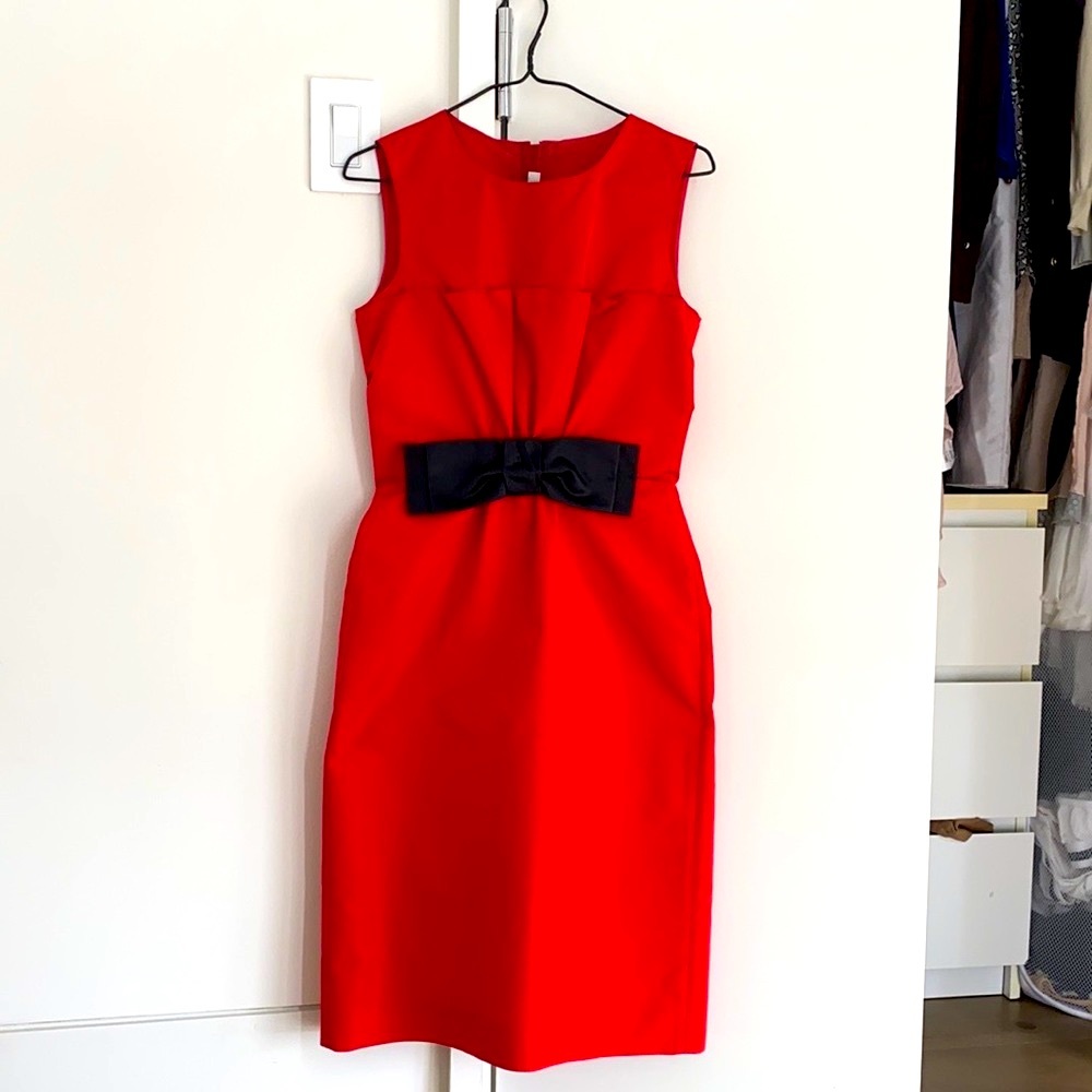 Prada authentic red cocktail dress size 40 vintage